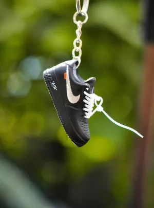 3D Sneaker Keychain Air Force 1 OffWhite Black