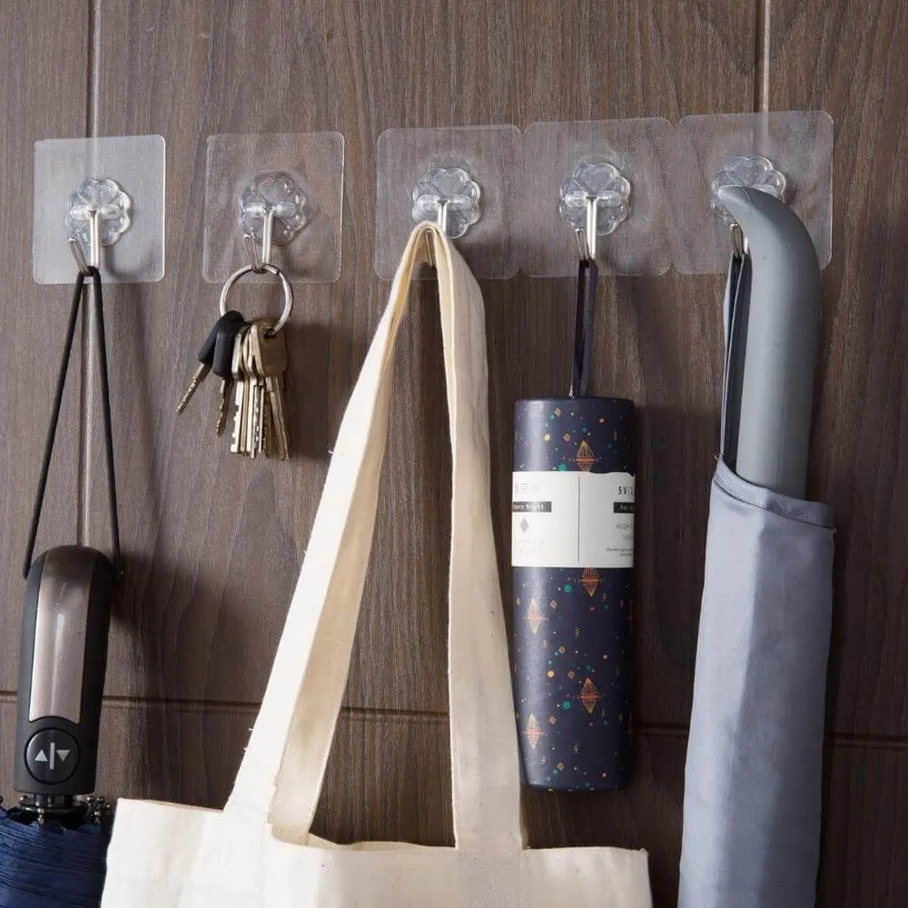 Adhesive Hooks For Walls (5 Pieces)