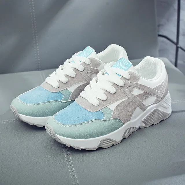 AGUTZM Platform Sneakers Woman Wedge 2018 Hot Sale Woman Casual Shoes 40 Plus Size Breathable Female Sneakers Woman Mesh Shoes
