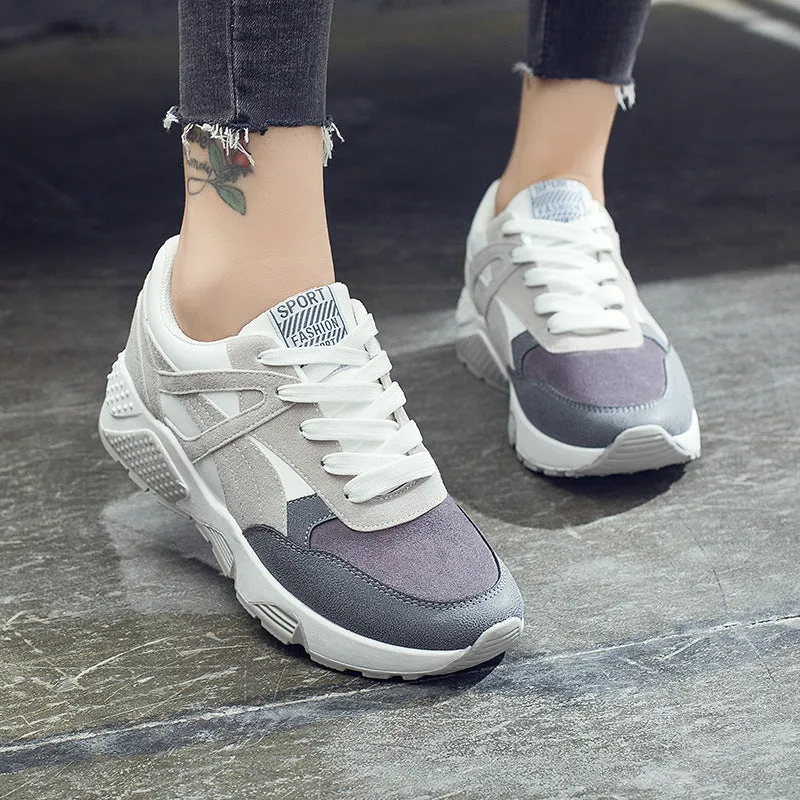 AGUTZM Platform Sneakers Woman Wedge 2018 Hot Sale Woman Casual Shoes 40 Plus Size Breathable Female Sneakers Woman Mesh Shoes
