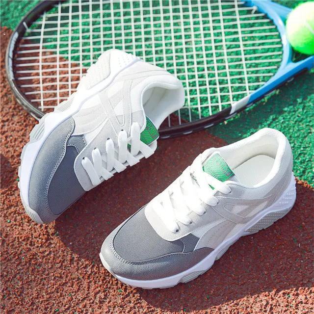 AGUTZM Platform Sneakers Woman Wedge 2018 Hot Sale Woman Casual Shoes 40 Plus Size Breathable Female Sneakers Woman Mesh Shoes