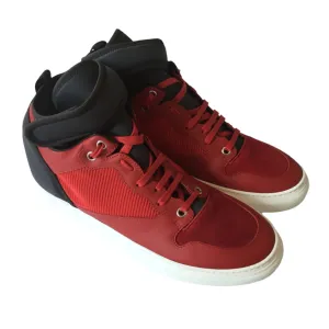 Balenciaga - Leather & Neoprene Mid Top Sneakers