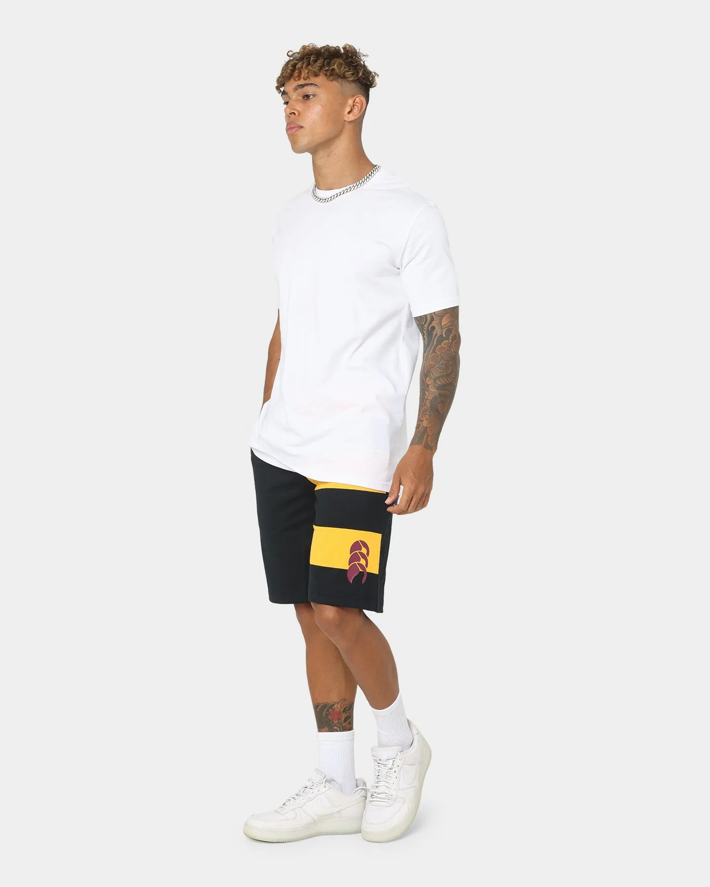 Canterbury Harlequin Striped 9 Shorts Black/Gold