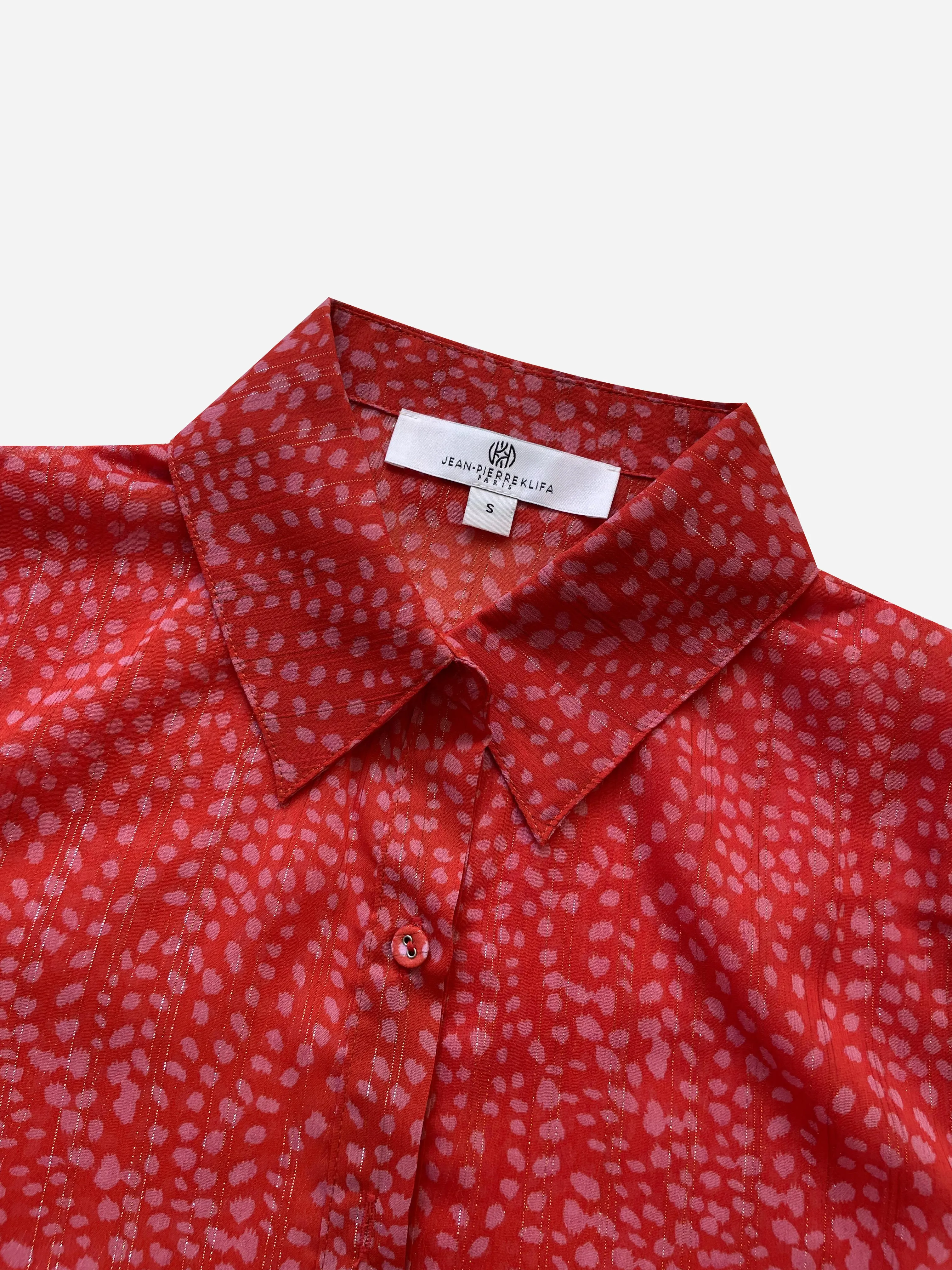 Checkered Shirt Wild Dots Raspberry