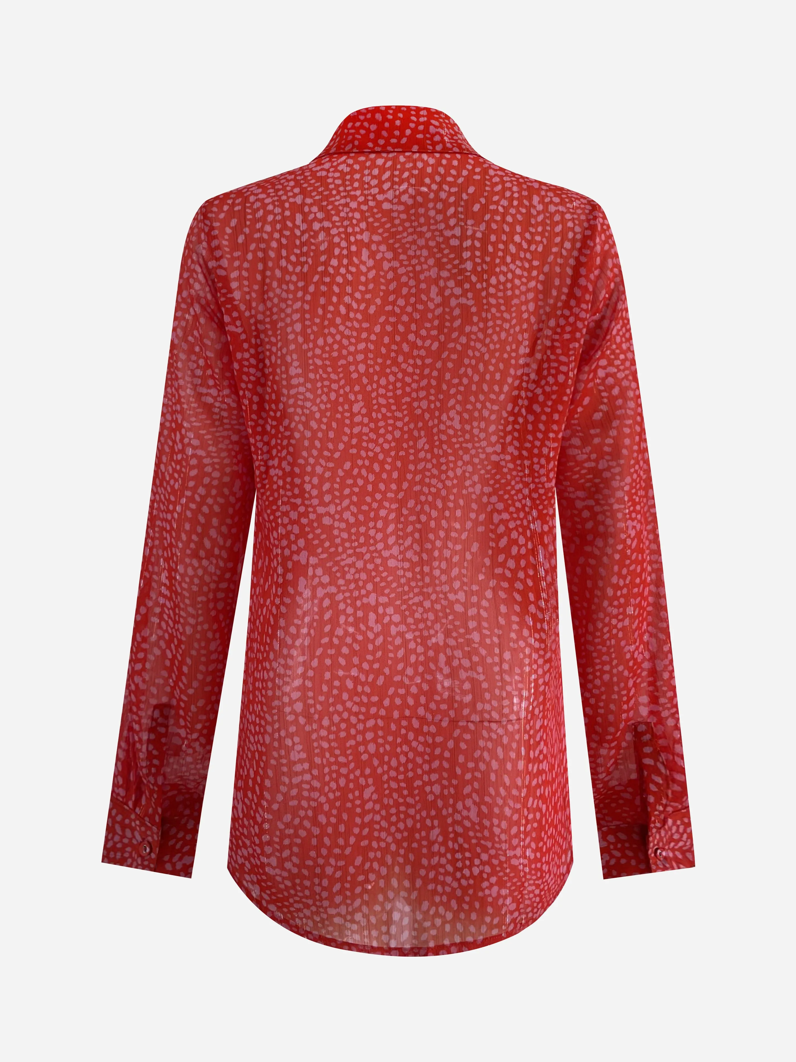 Checkered Shirt Wild Dots Raspberry