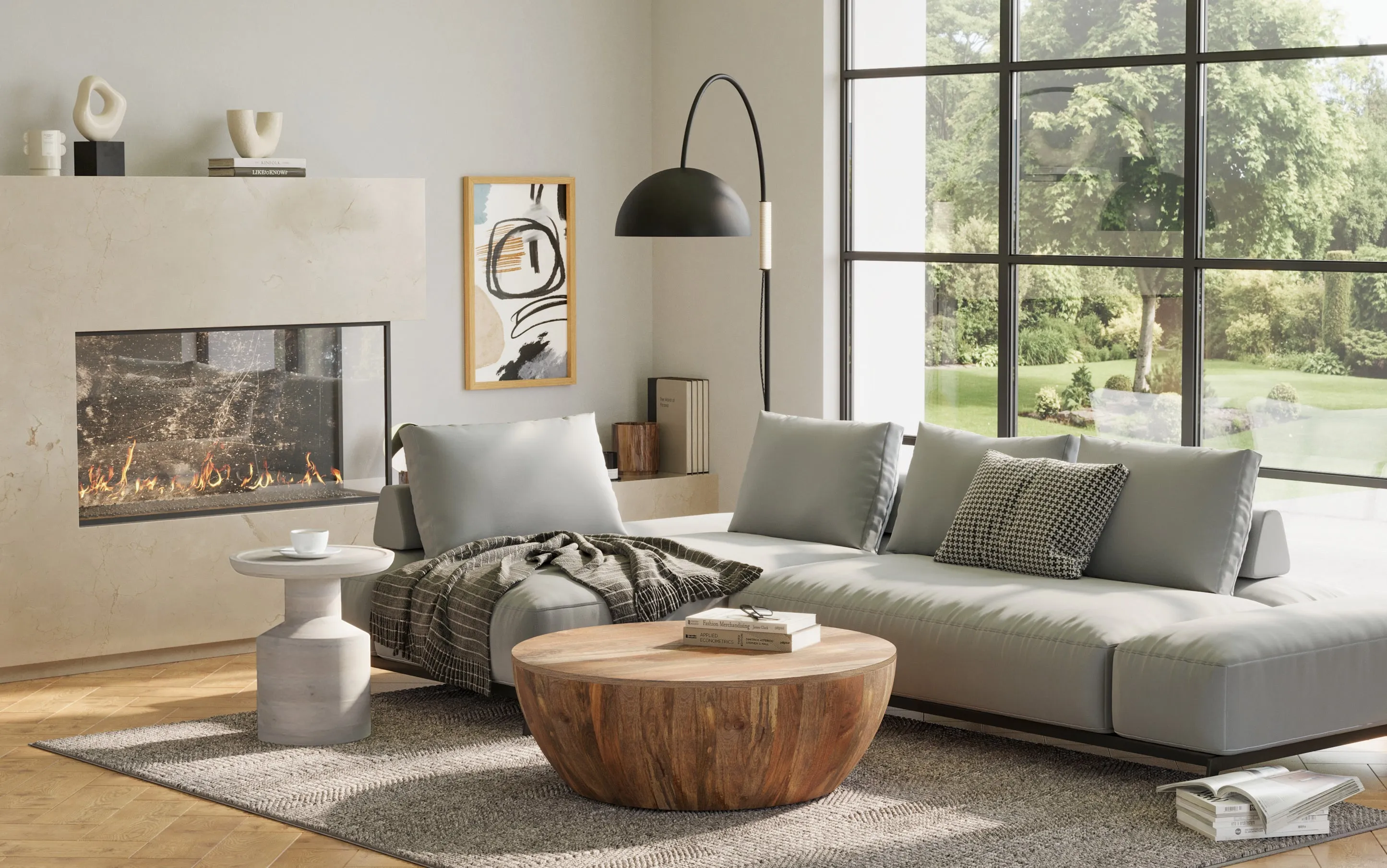 Elmbrook Drum Coffee Table in Mango