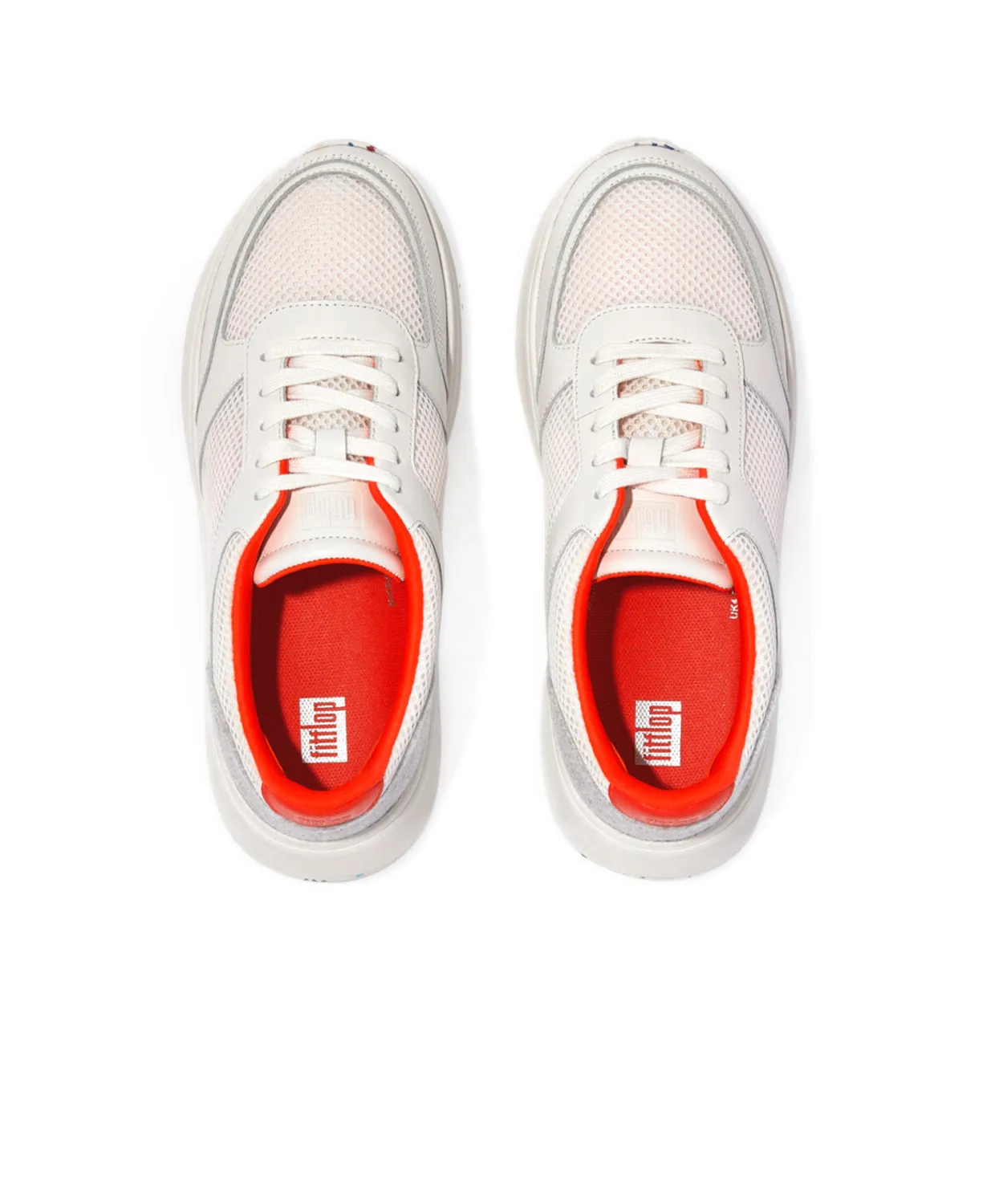 FitFlop F-mode e01 Limited Edition Urban White Flatform Sneakers