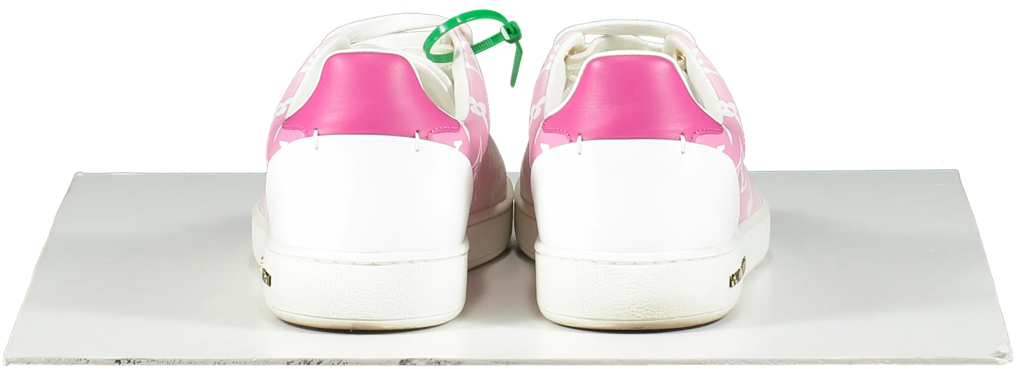 Louis Vuitton Pink/White Front Row LV Monogram logo Leather Trainers UK 3.5 EU 36.5 