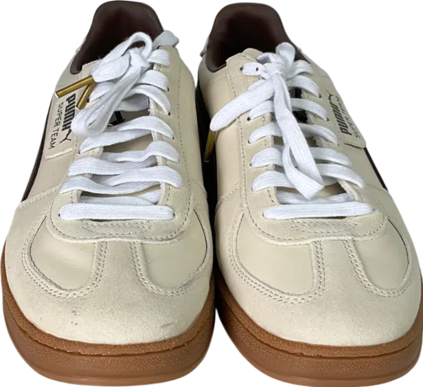 Puma Beige Palermo Leather Sneakers Unisex Trainers UK 7 EU 40 