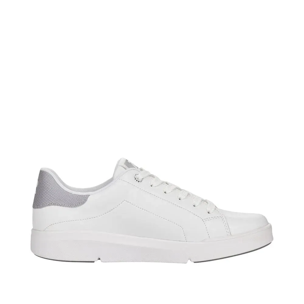 Rieker Evolution White Leather Tennis Shoe - 41902