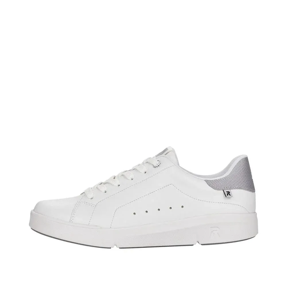 Rieker Evolution White Leather Tennis Shoe - 41902