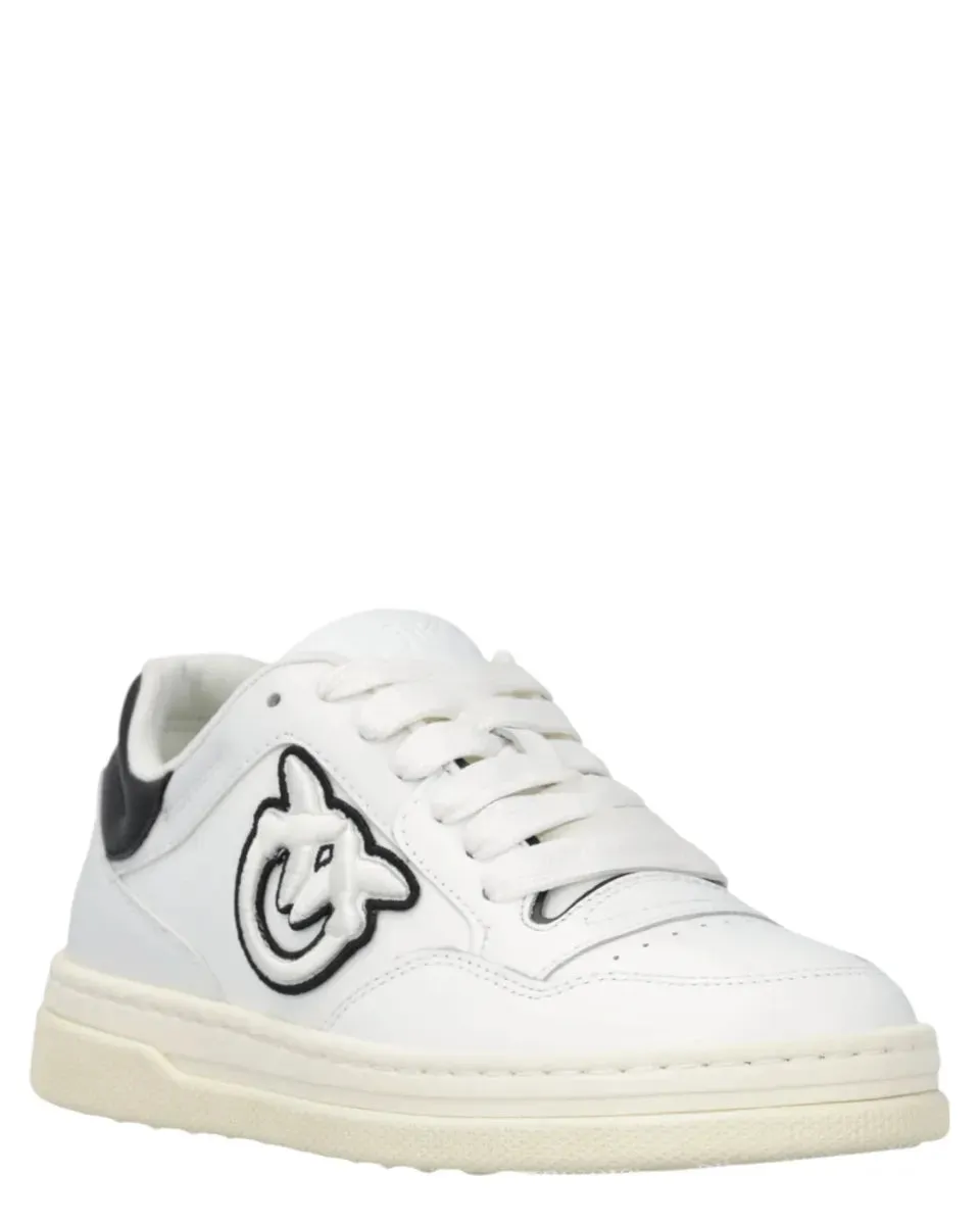 Sneakers Flat in Pelle con Logo Ricamato