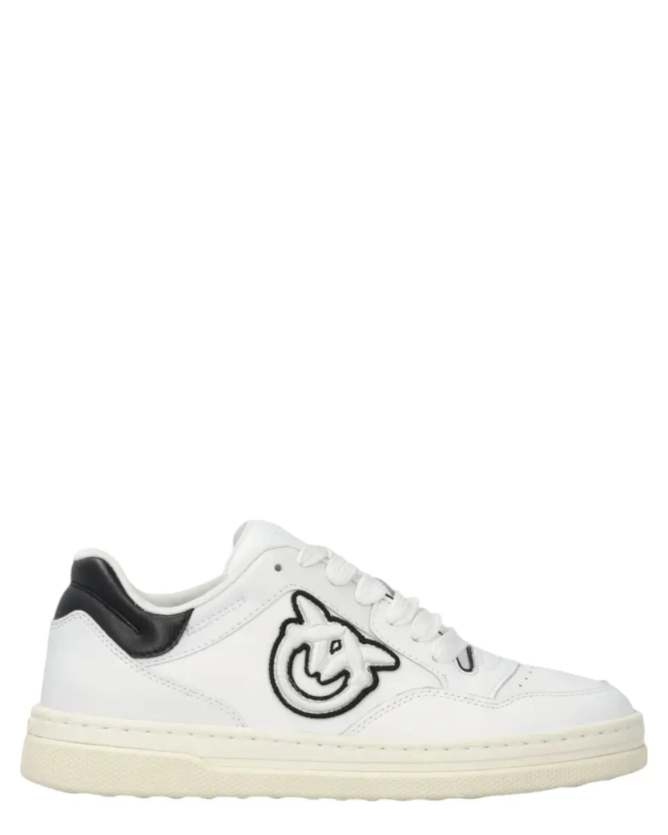 Sneakers Flat in Pelle con Logo Ricamato