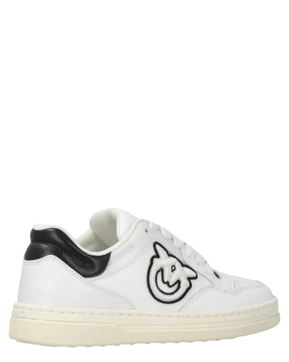 Sneakers Flat in Pelle con Logo Ricamato