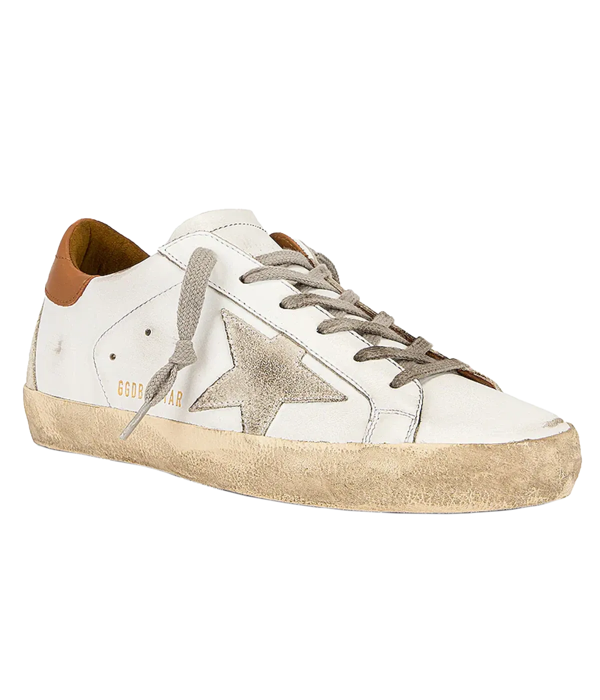 Super-Star Leather Upper in White,Ice & Light Brown