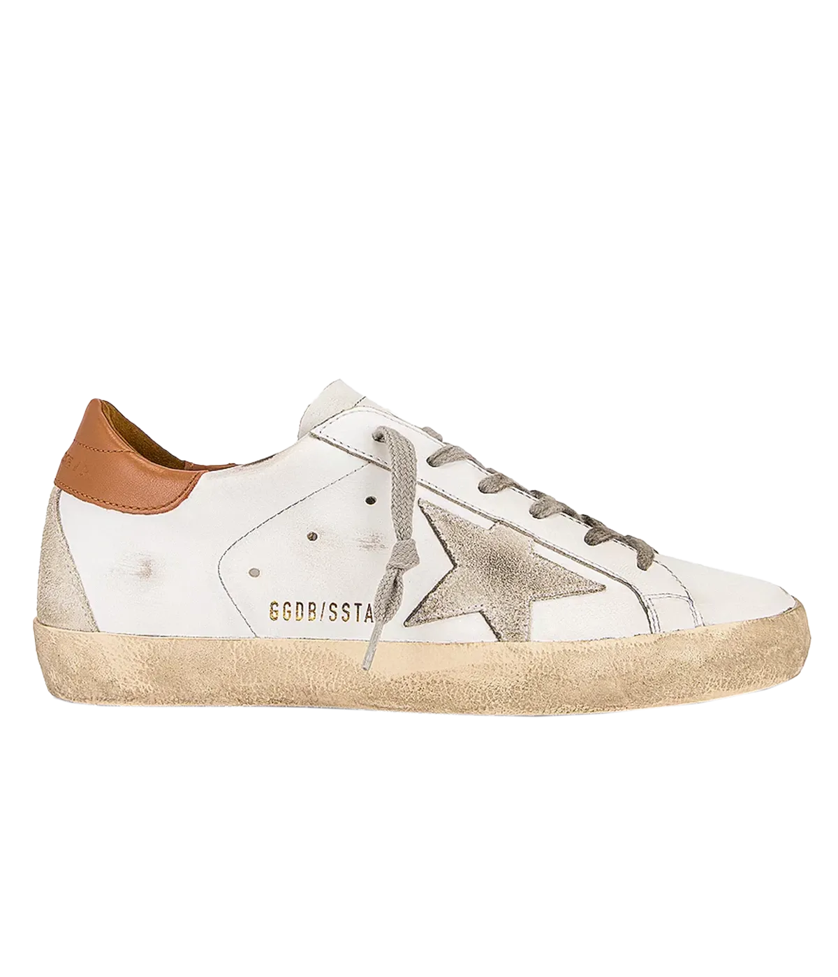 Super-Star Leather Upper in White,Ice & Light Brown