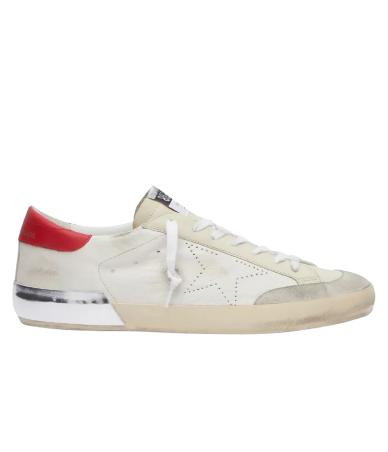 Super Star Sneaker in Red Silver