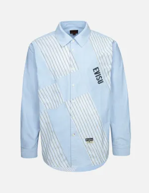 Wheel of Wisdom and Logo Print Relax Fit Deconstructive Shirt